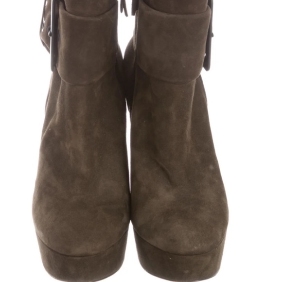 VIA SPIGA SUEDE LEATHER  PLATFORM ANKLE BOOTS - Picture 7 of 11